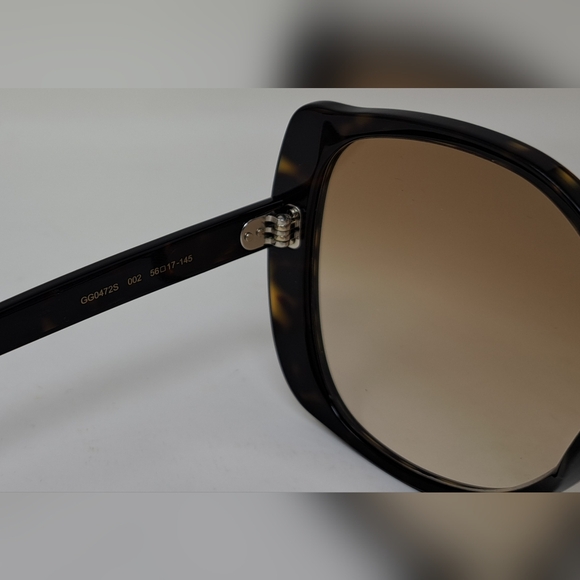 Gucci Nero Sunglasses Oversized Square Frame Havana Brown GG0472SA 002 56-17-145 - Picture 11 of 16